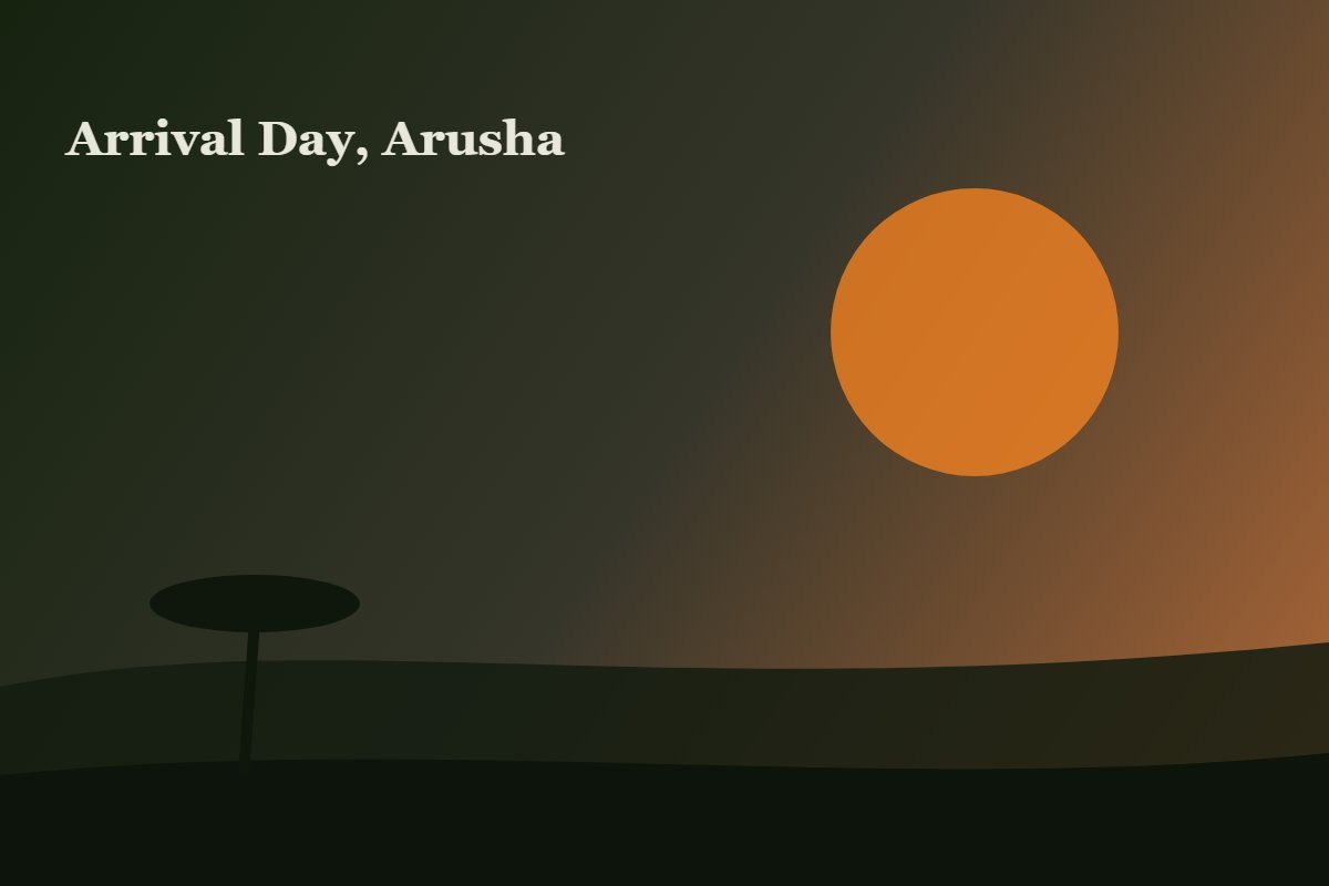 The Perfect Arrival Day in Arusha